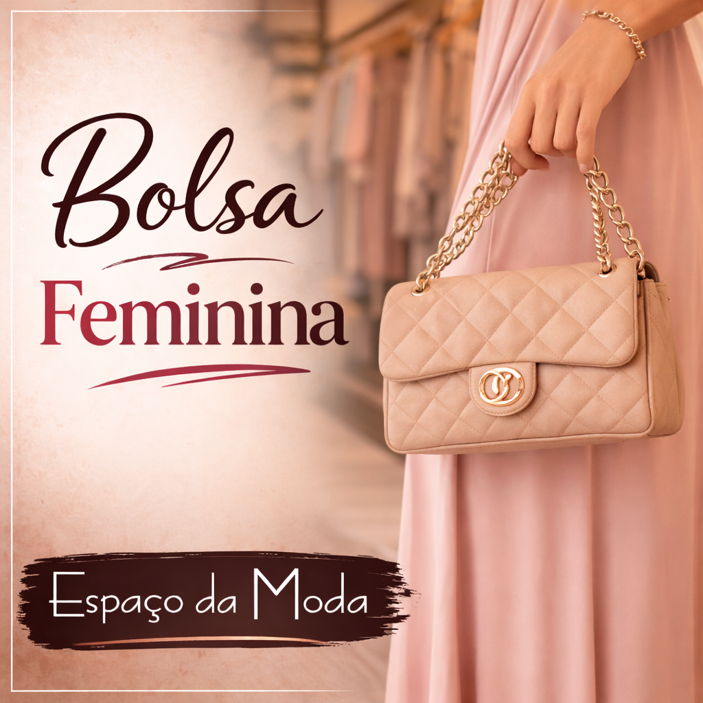 bolsa feminina elegante disponível na loja Espaço da Moda em Santiago RS